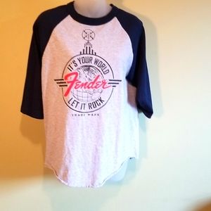 Womens Fender 3/4 Sleeve Shirt